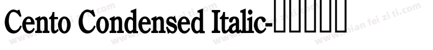 Cento Condensed Italic字体转换